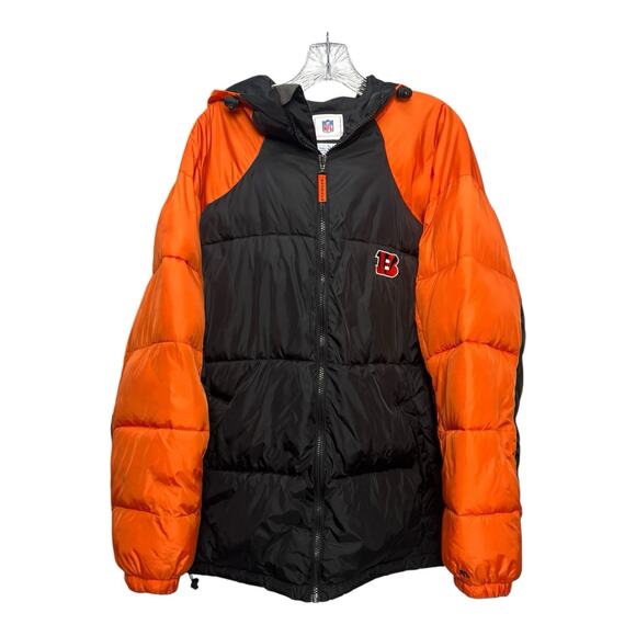 Cincinnati Bengals Puffer Mens Large Black NFL Team Apparel Football Sportswear